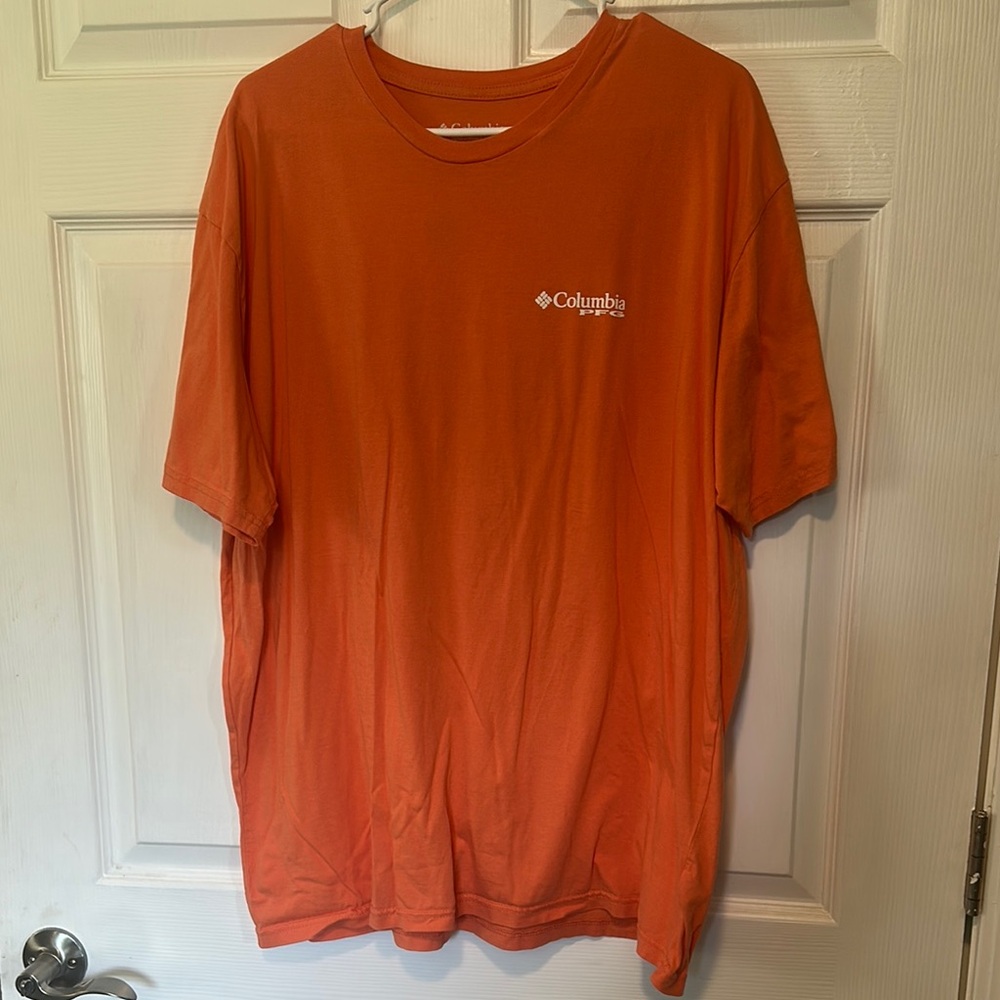 Columbia Men's Orange Performance Fishing Gear T-Shirt